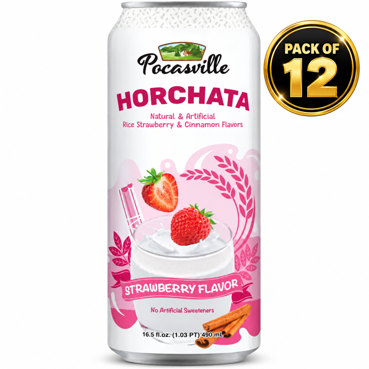 Pocasville Horchata Strwaberry (pack of 12)