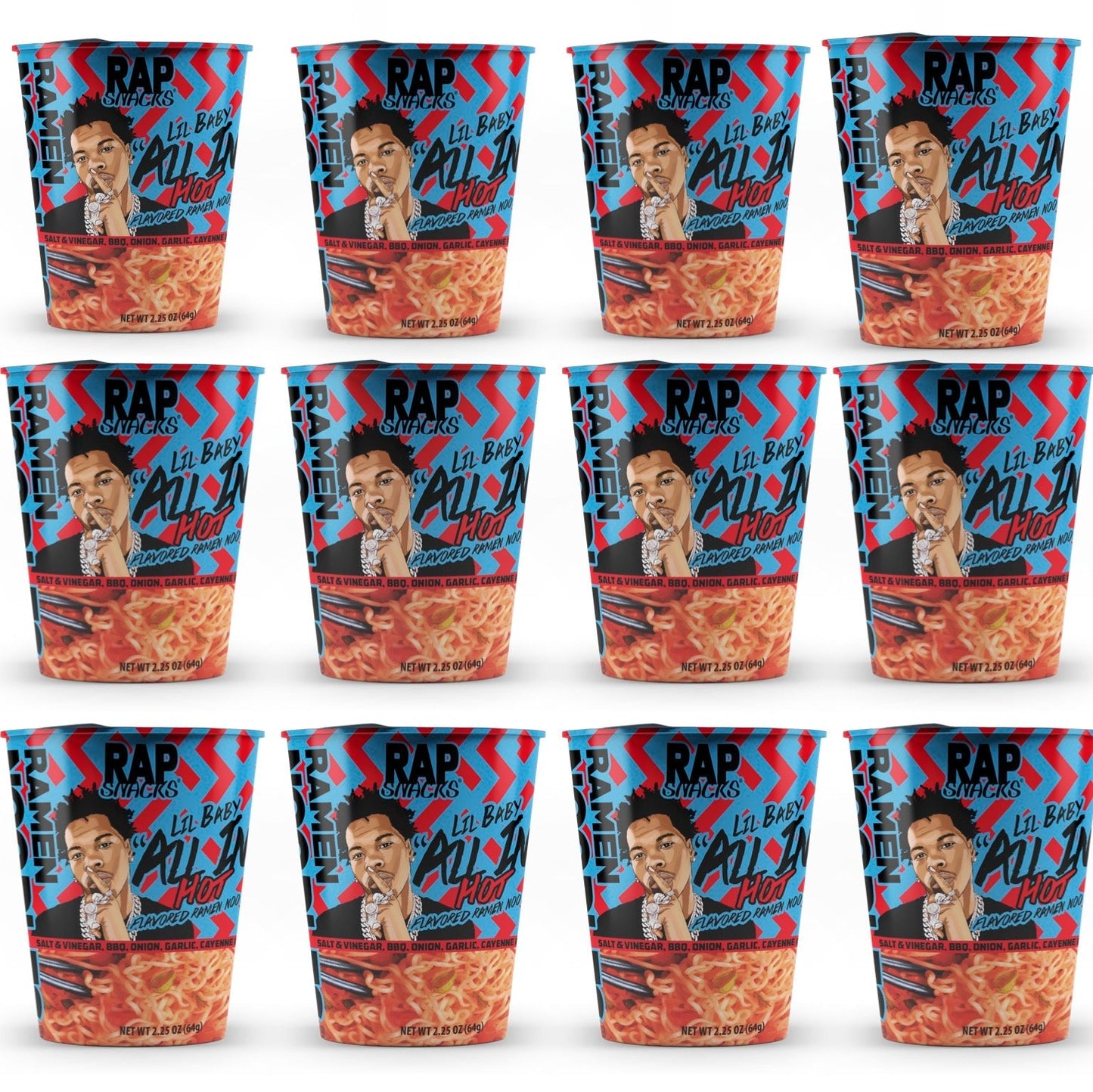 Rap Snacks Lil Baby All In Hot Ramen 2.25oz Cups