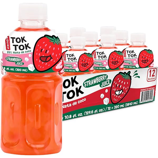 POCAS Tok Tok Strawberry Fruit Juice (10.8 oz) (pack of 12)