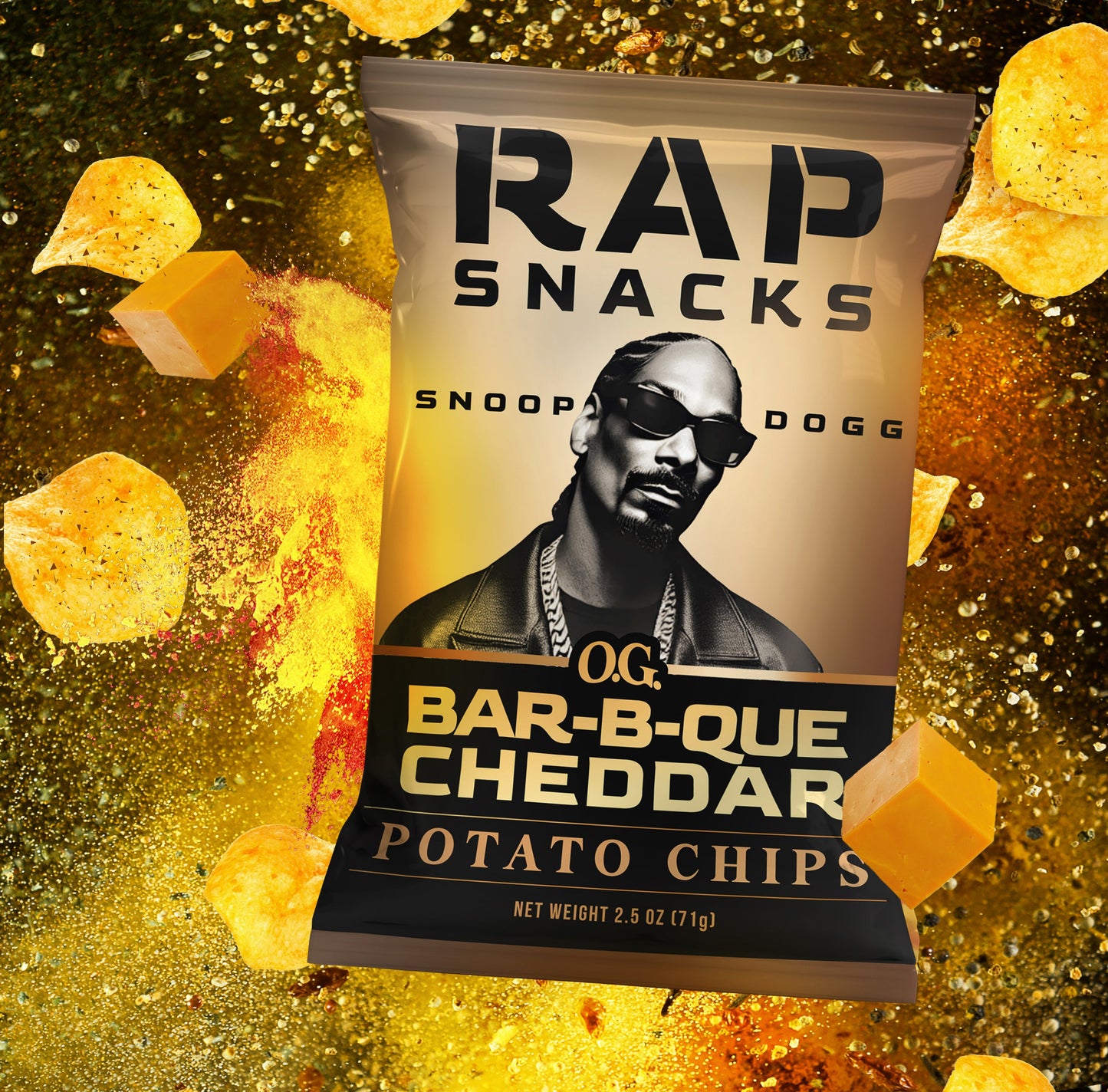 Rap Snacks Snoop Dogg | OG Bar-B-Que Cheddar (10 Bags)