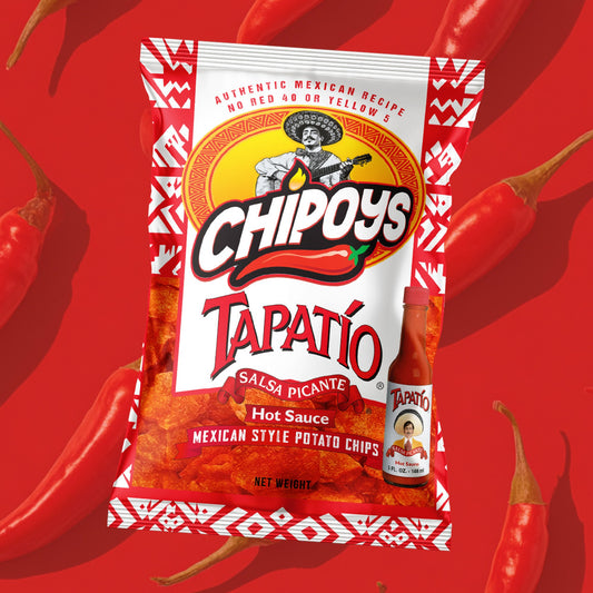 Chipoys Tapatío Mexican Style Potato Chips (2.5oz) (10 Bags)