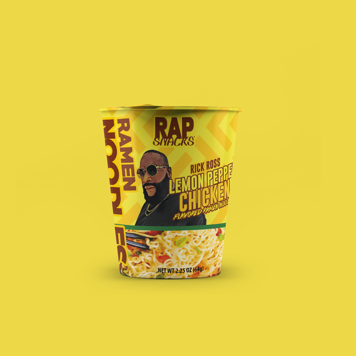Rap Snacks Lemon Pepper Chicken Flavor Ramen Noodles Rick Ross | (12) 2.25oz Cups