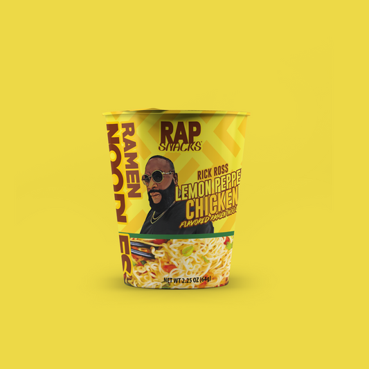 Rap Snacks Lemon Pepper Chicken Flavor Ramen Noodles Rick Ross | (12) 2.25oz Cups