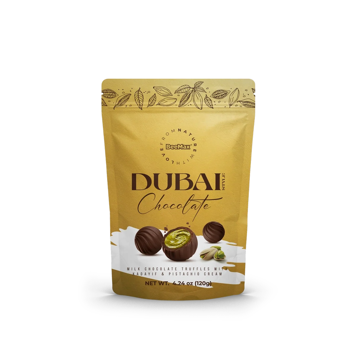 Beemax Dubai Chocolate Truffle Balls 4.24oz (Pack of 12)