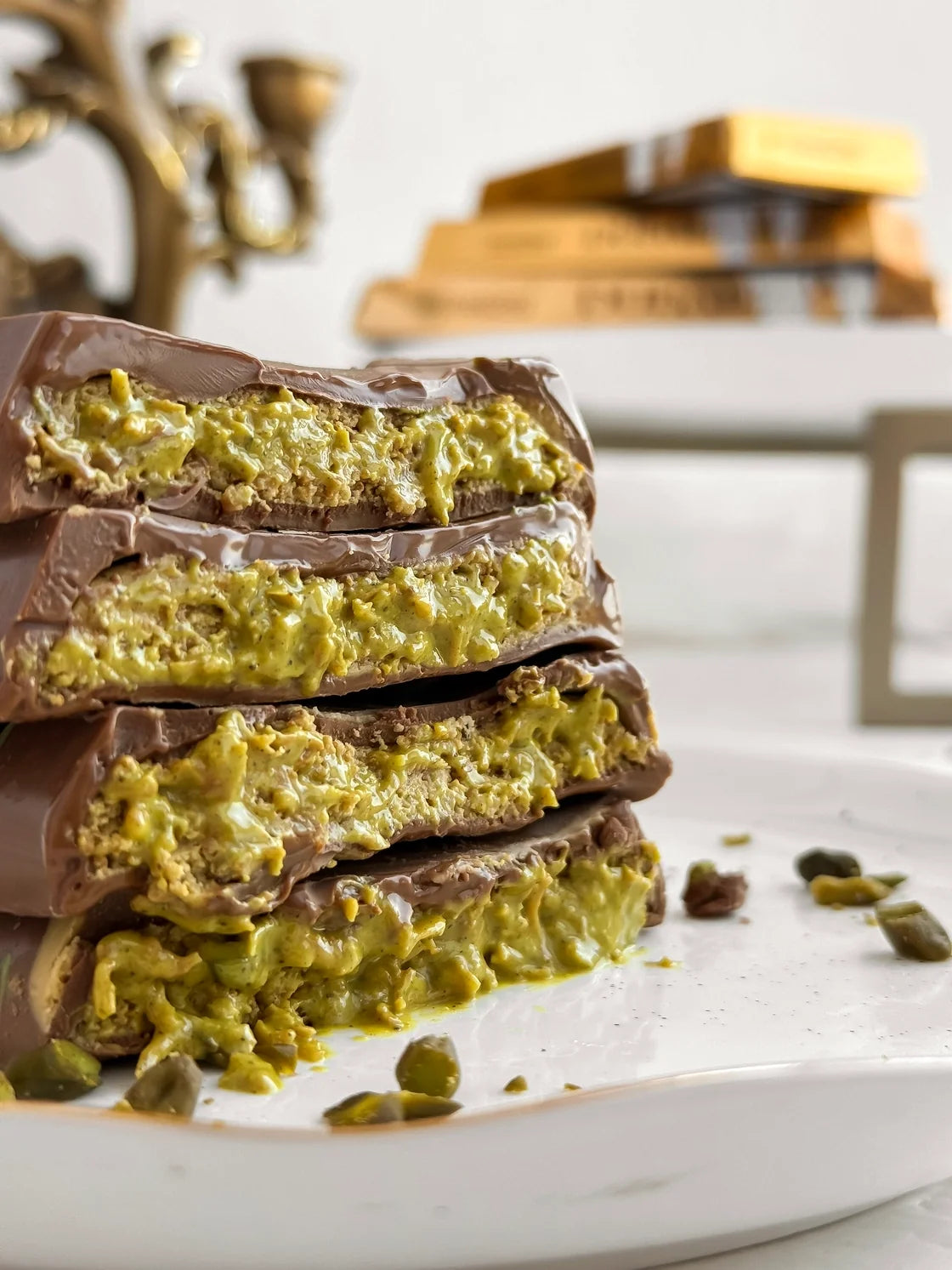 BeeMax Dubai Style Milk Chocolate Bar with Pistachio Cream & Kadaif, 7.05 oz (Pack of 36)