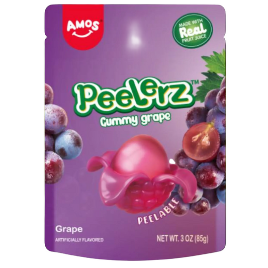 Amos Peelerz Grape Gummy Candy (3 oz) (3-Pack)