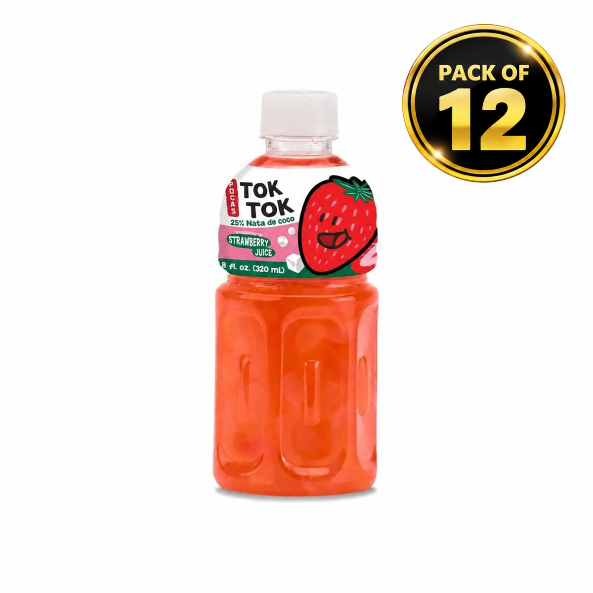 POCAS Tok Tok Strawberry Fruit Juice (10.8 oz) (pack of 12)
