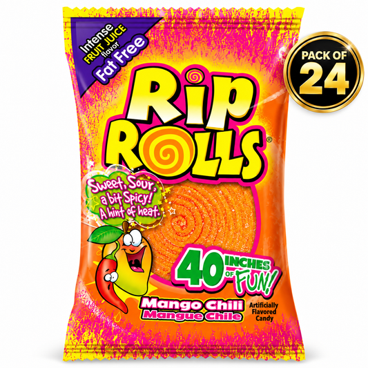 Rips Rolls Mango Chili Candy 40" Licorice (1.4 oz) (24ct)