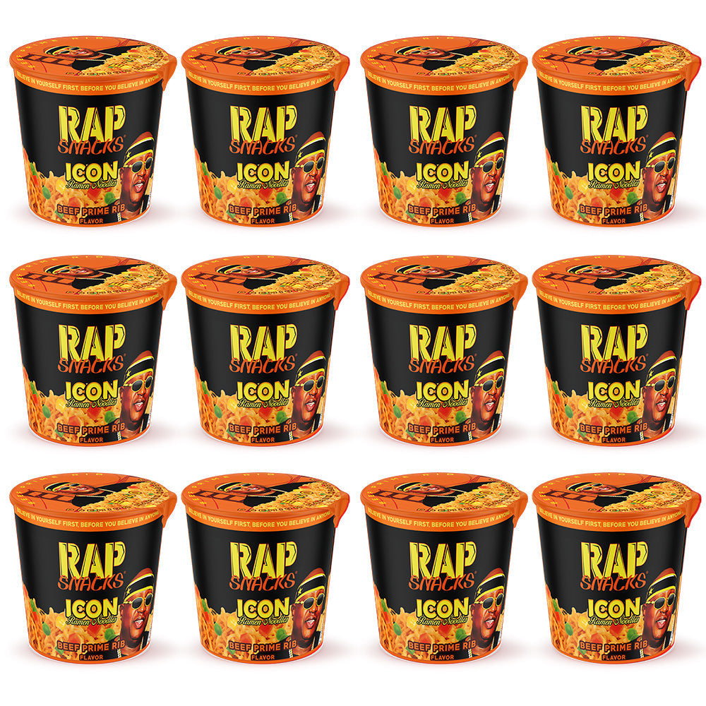 Rap Snacks Beef Prime Rib Ramen Noodles E-40 | (12) 2.25oz Cups