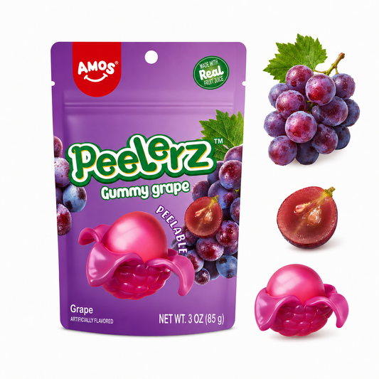 Amos Peelerz Grape Gummy Candy (3 oz)