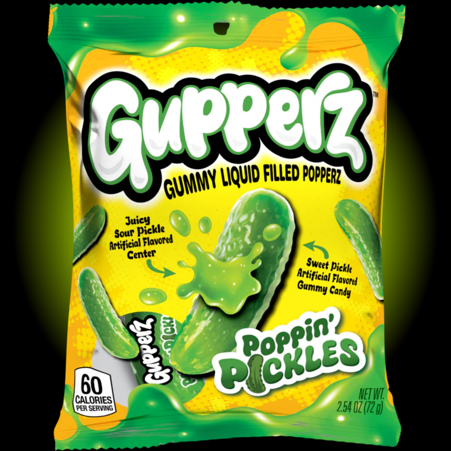 Gupperz Poppin' Pickles Candy (2.54 oz) (3 Bags)