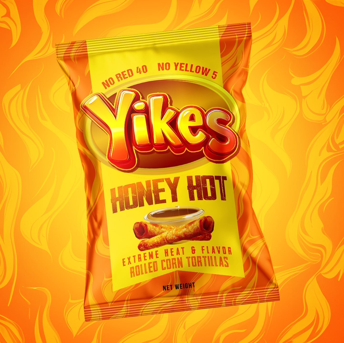 Yikes Honey Hot Chips – Honey Heat Snack, 4oz Bag