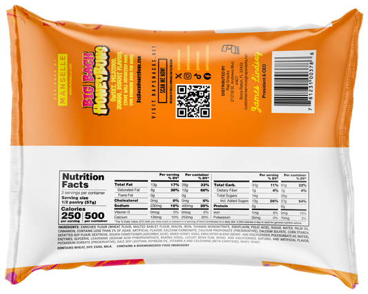 Rap Snacks Big Back Honey Bun (Pack 12)
