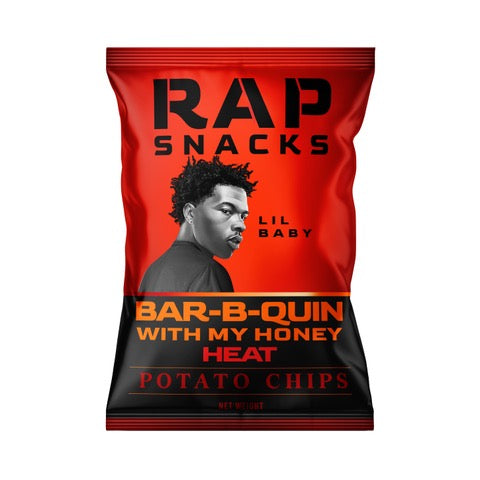 Rap Snacks Lil Baby | Bar-B-Quin with my Honey Heat Potato Chips (2.5oz) (10 Bags)