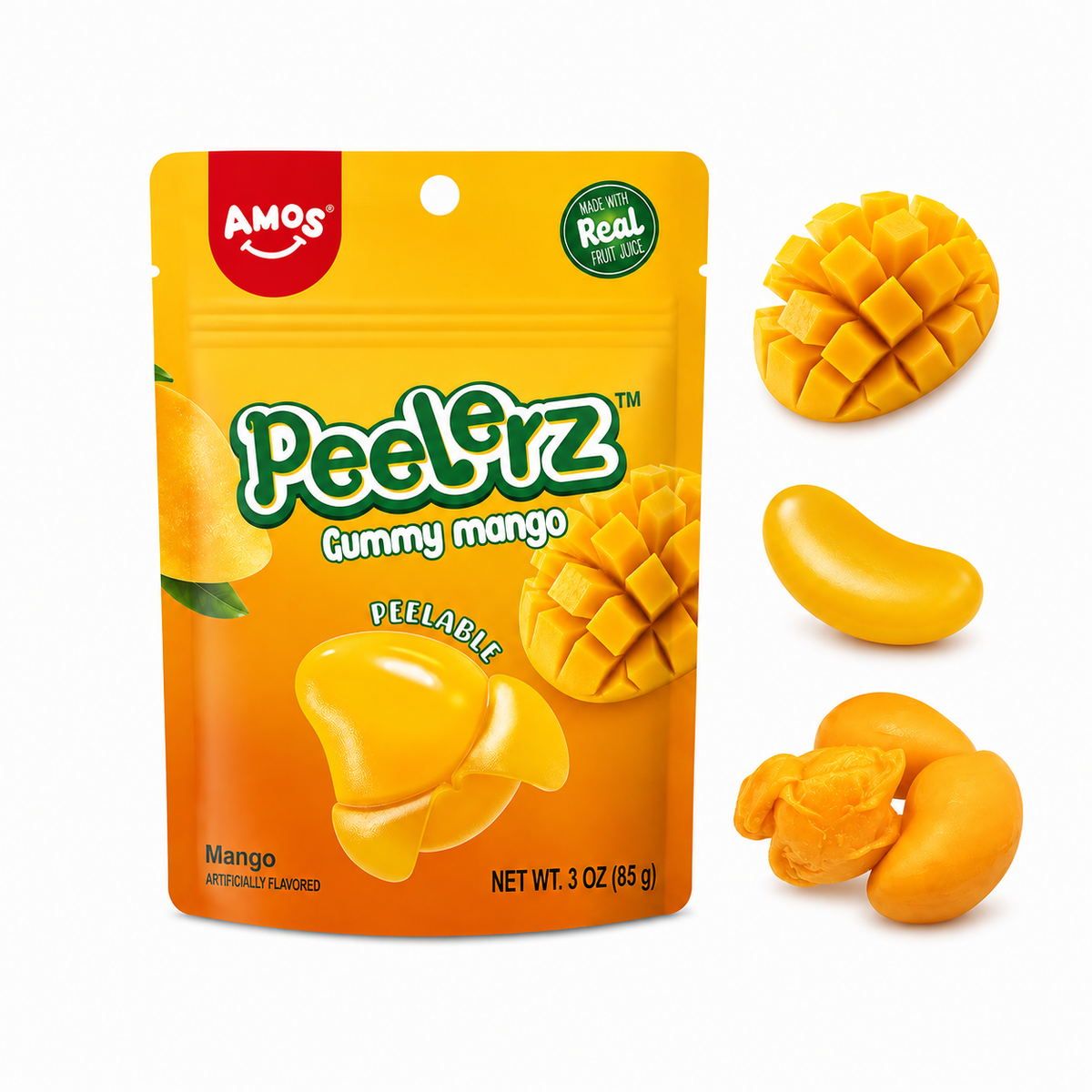 Amos Peelerz Mango Gummy Candy (3 oz)