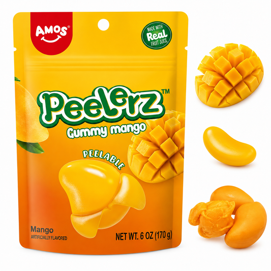 Amos Peelerz Mango Gummy Candy (6 oz)