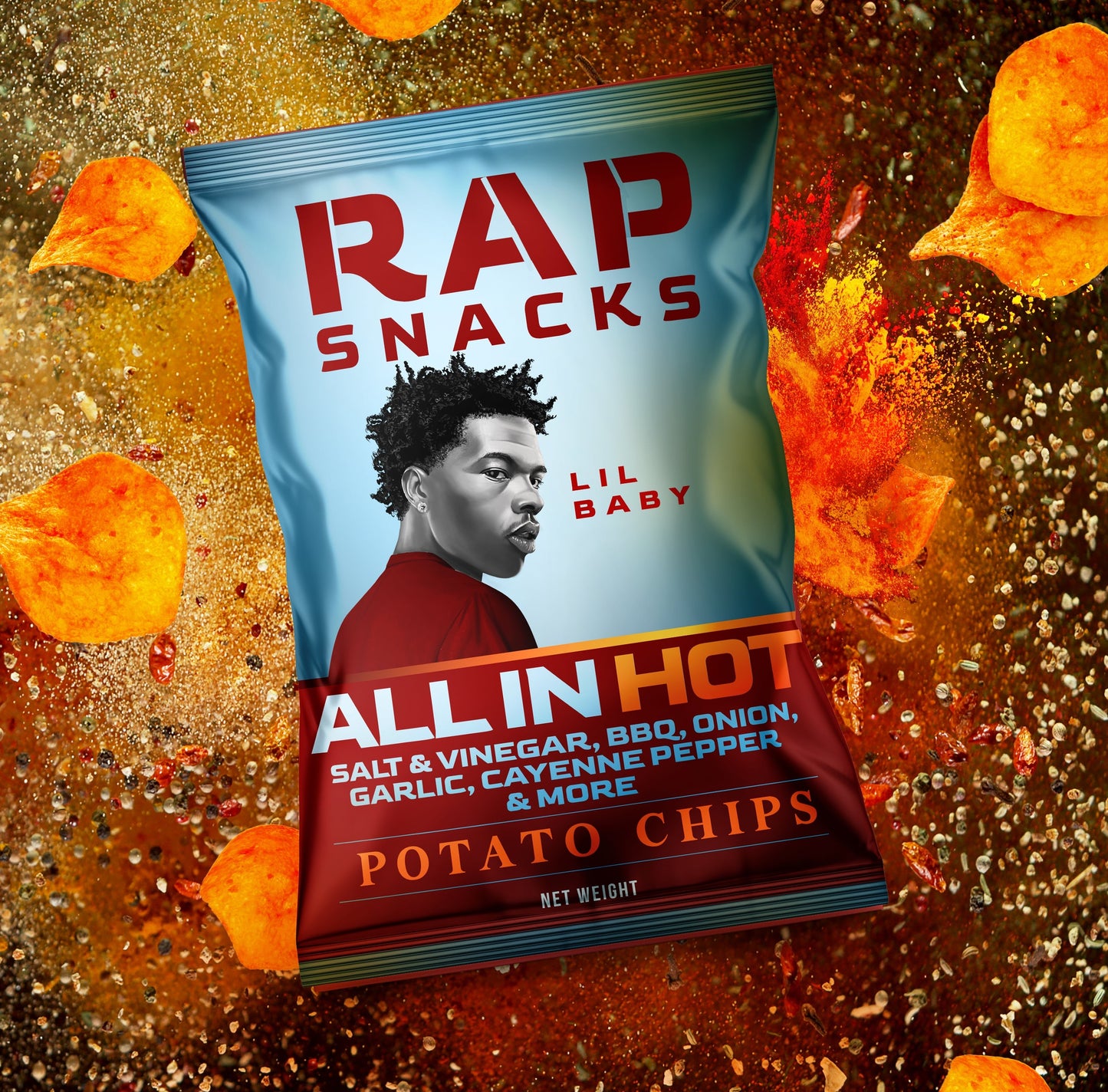 Rap Snacks Lil Baby | All in HOT Potato Chips