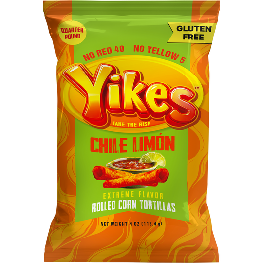 Yikes Chile Limón Chips – Spicy Chili Lime Snack, 4oz Bag