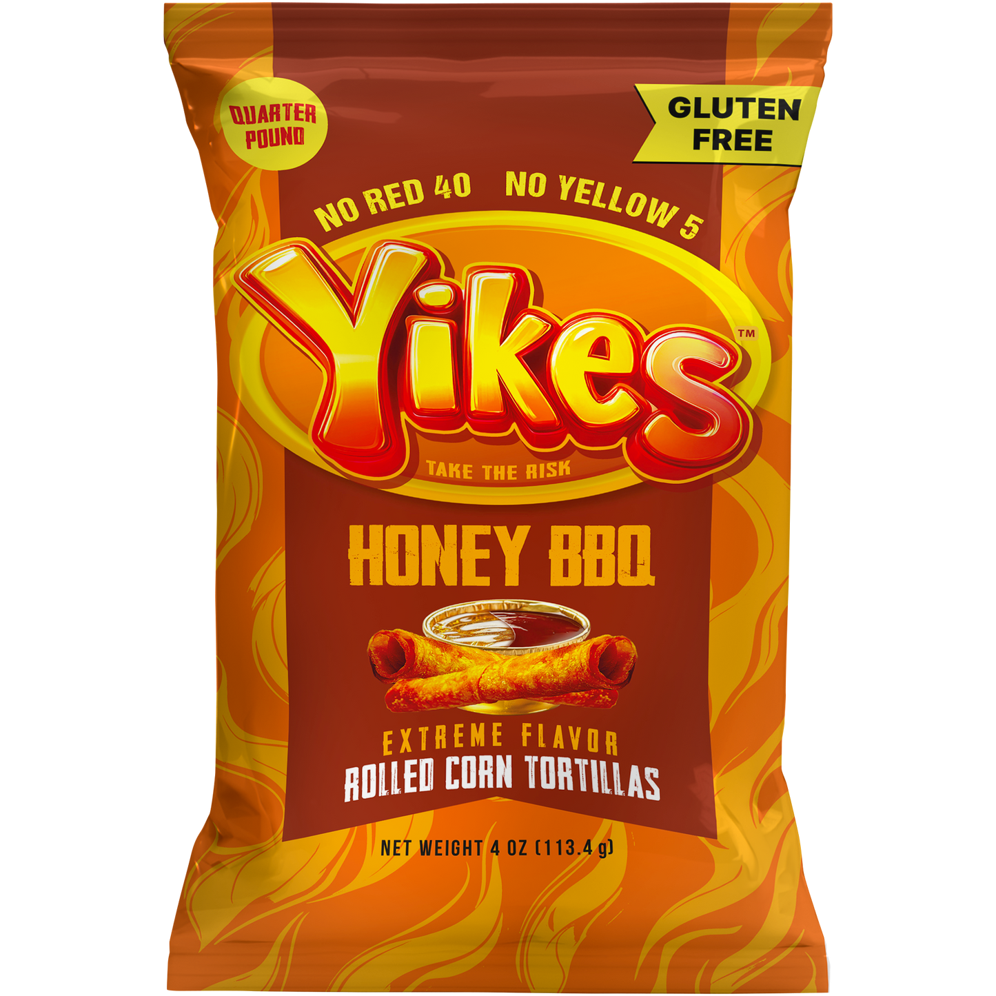 Yikes Honey BBQ Chips – Sweet & Smoky Barbecue Snack, 4oz Bags (Case of 10)