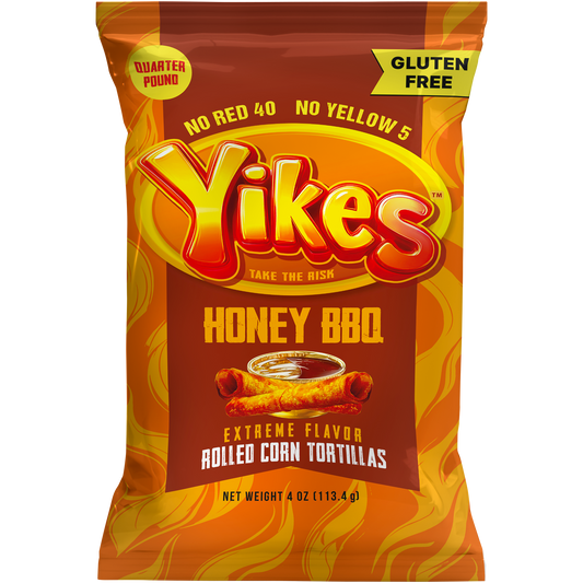 Yikes Honey BBQ Chips – Sweet & Smoky Barbecue Snack, 4oz Bag