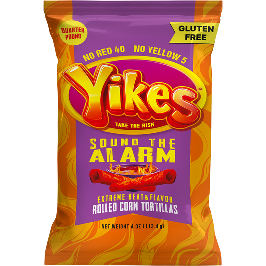 Yikes Sound The Alarm Chips – Extra Hot Spicy Snack, 4oz Bag