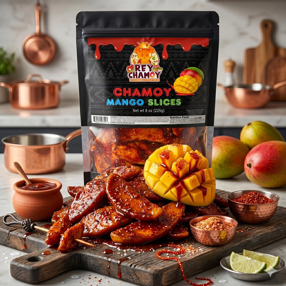 Rey Chamoy Dehydrated Mango Slices (8 oz)(24pack)