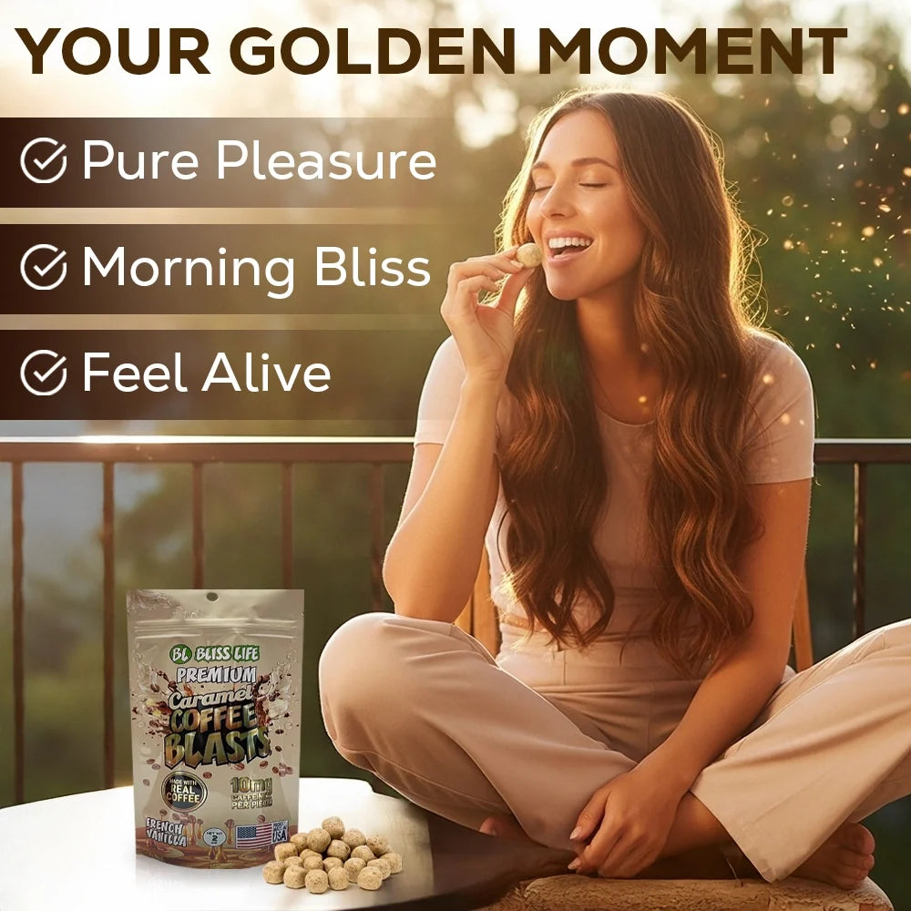Bliss Life Caramel Coffee Blasts - 60 Count Floor Shipper