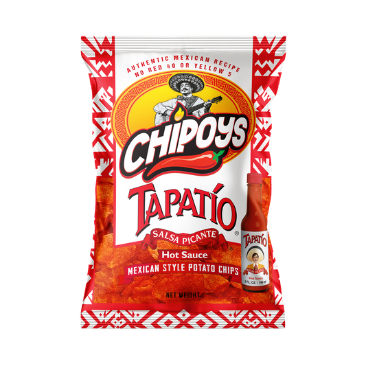 Chipoys Tapatío Mexican Style Potato Chips, 2.5oz Bag